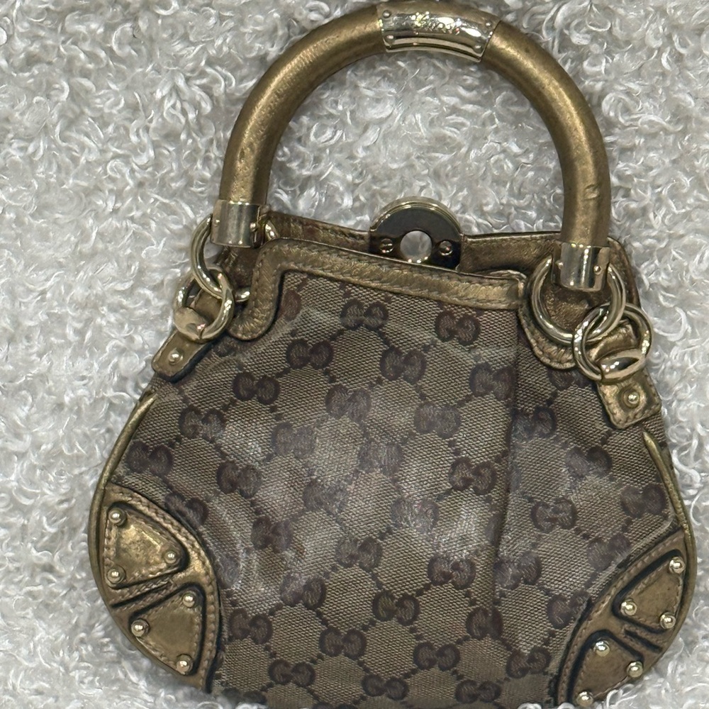 Gucci Indi Mini Brown and Gold Women's Handbag - Picture 5 of 14